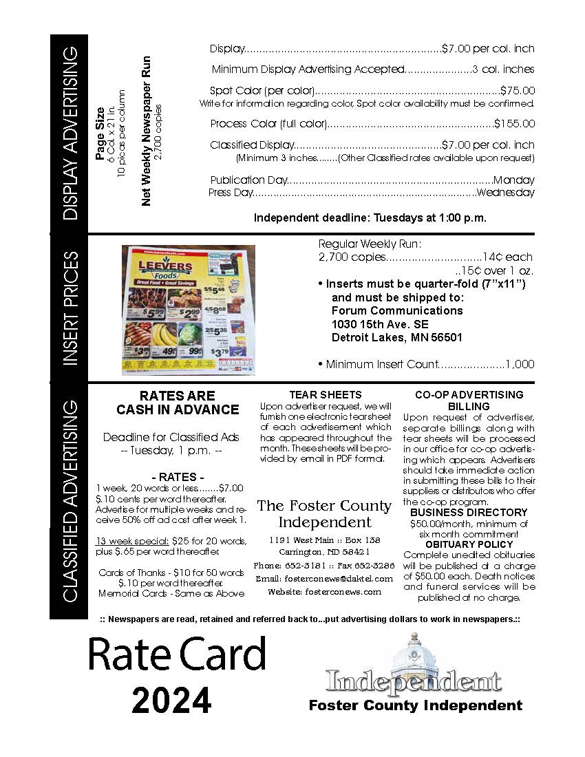 Advertising Rate Card